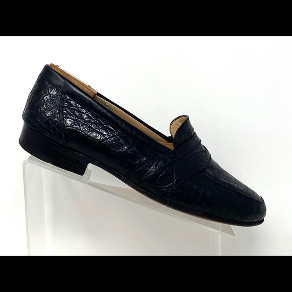Salvatore Ferragamo Crocodile Skin Penny Loafers - Picture 2 of 11